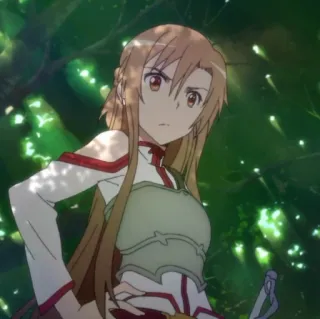 😠 Asuna Sword Art Online Anime, Postać, Asuna, Sword Art Online, Grafika cyfrowa, Kreskówka telegram sticker