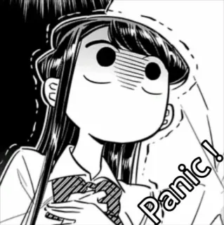 😰 Komi Shouko Komi Can't Communicate Panic! Anime, Manga, Komi-san no puede comunicarse, Pánico, Komi Shouko whatsapp sticker