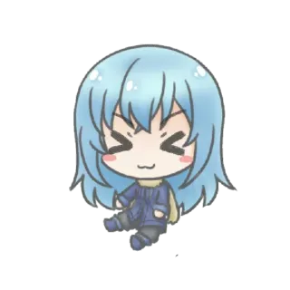😆 Rimuru Tempest That Time I Got Reincarnated as a Slime Anime, Chibi, Kawaii, Lindo, Pegatina whatsapp sticker