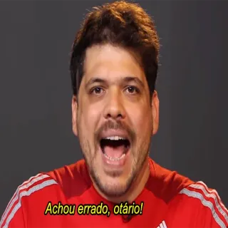 👊 Achou errado, otário! persona, hombre, cara, expresión, ira, palabrota telegram sticker