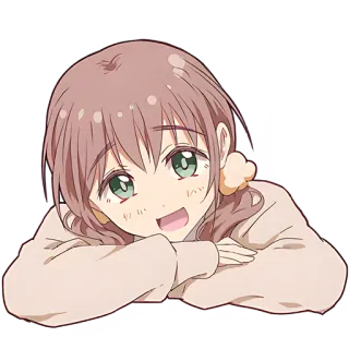 🥲 อนิเมะ, ผู้หญิง, น่ารัก, การ์ตูน, ตัวละคร telegram sticker