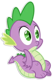 😳 Spike My Little Pony cartoon, dragon, Spike, My Little Pony, animation, friendship telegram sticker