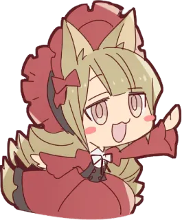 👋 Anime, Kawaii, Fuchsmädchen, Aufkleber, Süß, Cartoon telegram sticker