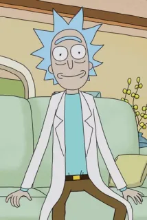 🙂 Rick Sanchez Rick and Morty Cartoon, Adult Swim, Wetenschapper, Grappig, Rick telegram sticker