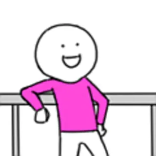 🙃 character, stick figure, leaning, person whatsapp sticker