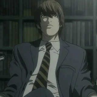 ⚖ Light Yagami Death Note Anime, Manga, Light, Yagami, Protagoniste telegram sticker