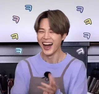 😂 Jimin K-Pop, cantor, rindo, celebridade, feliz, sorriso, Jimin whatsapp sticker