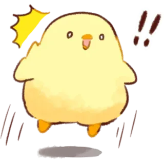 ‼️ ลูกเจี๊ยบ, น่ารัก, สัตว์, นก, สีเหลือง, การ์ตูน telegram sticker