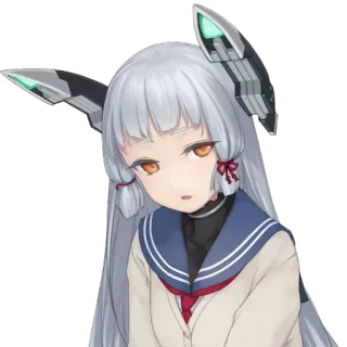 😔 Anime, fille, mignon, uniforme scolaire, illustration whatsapp sticker