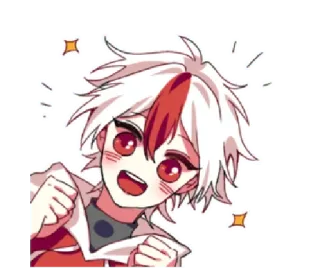 🤩 anime, manga, excited, sparkles, happy, boy whatsapp sticker