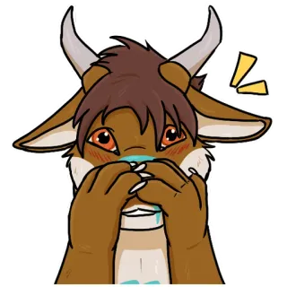 😚 Furry, Anthro, Rusa, Merona, Malu, Imut telegram sticker
