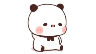 🍩 panda, cute, kawaii, animal, cartoon telegram sticker