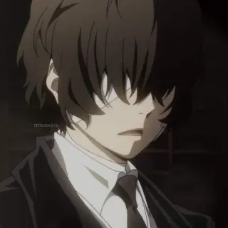 🔪 Osamu Dazai Bungo Stray Dogs Anime, Manga, Porträt, Dazai Osamu, Bungou Stray Dogs, Japanische Animation telegram sticker