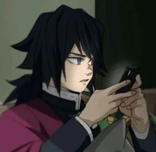 📱 Giyu Tomioka Demon Slayer 动漫, 角色, 富冈义勇, 鬼灭之刃 whatsapp sticker