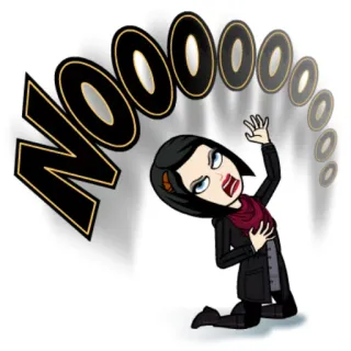 😡 NOOOOOO 不満, 失望, 拒絶, Bitmoji, 漫画 telegram sticker