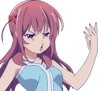 😒 anime, girl, annoyed, cartoon telegram sticker