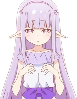 😞 Anime, Elf, Niedlich, Manga, Charakter, Mädchen whatsapp sticker
