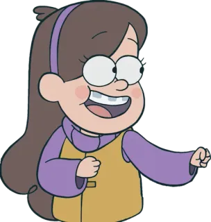 😃 Mabel Pines Gravity Falls Mabel Pines, Gravity Falls, dessin animé, animé telegram sticker