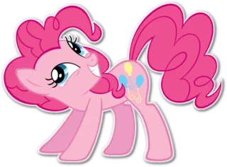 😏 Pinkie Pie My Little Pony Pony, Rosa, Cartoon, Lächelnd, Niedlich telegram sticker