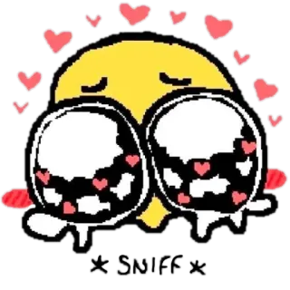 🥺 *SNIFF* Emoji, Corações, Kawaii, Fofo, Triste, Soluçando whatsapp sticker