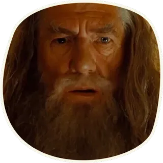 😱 Gandalf The Lord of the Rings 마법사, 판타지, 늙은, 수염, 중간계 telegram sticker