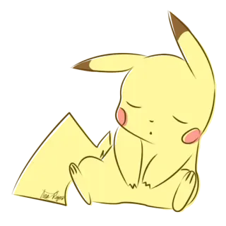 🤤 Pikachu Pikachu, Pokémon, Dibujos animados, Durmiendo, Lindo whatsapp sticker