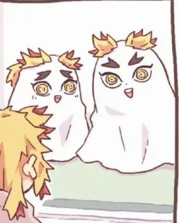 🌟 Rengoku Demon Slayer anime, ghost, funny, cute, rengoku, demon slayer telegram sticker