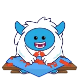 🥢 モンスター, かわいい, アニメ, 雪, 面白い, モンスター, キャラクター telegram sticker