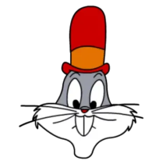 🤠 Bugs Bunny Desenho animado, Coelho, Chapéu, Engraçado, Personagem, Looney Tunes telegram sticker