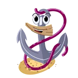 👍 Anker, Meer, Ozean, Cartoon, Nautisch telegram sticker