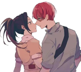 ❤️ Shoto Todoroki My Hero Academia Anime, Manga, Shoto Todoroki, My Hero Academia, Romantis, Pasangan whatsapp sticker