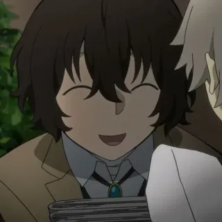✨ Osamu Dazai Bungou Stray Dogs อนิเมะ, Bungou Stray Dogs, โอซามุ ดาไซ, ดาไซ, ยิ้ม telegram sticker