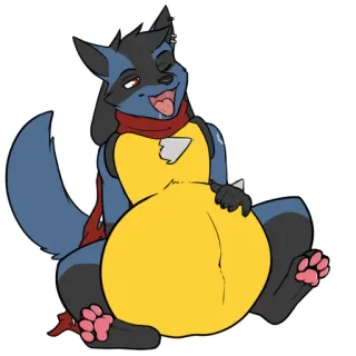 🍱 Lucario pokemon, antro, furry, vore, lucario telegram sticker