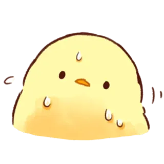 💛 บล็อบ, น่ารัก, คาวาอิ, สีเหลือง, กังวล, เหงื่อออก, ตัวละครบล็อบ telegram sticker