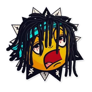 😩 이모지, 취함, 드레드, 지침, 대마초 telegram sticker