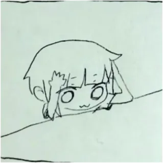 😣 Anime, Dibujo, Lindo, Caricatura, Ilustración, Manga whatsapp sticker