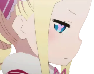 😶 Beatrice Re:Zero Аниме, Девочка, Милая, Лоли, Грустно, Каваий telegram sticker