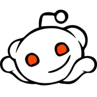 🤷‍♂️ reddit, logo, alieno, social media telegram sticker
