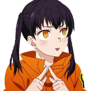 😳 Maki Oze Fire Force anime, Maki Oze, Fire Force, character, cute, fanart telegram sticker
