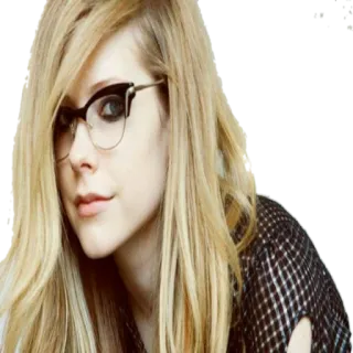 😒 Avril Lavigne cantante, músico, pop punk, celebridad, gafas telegram sticker