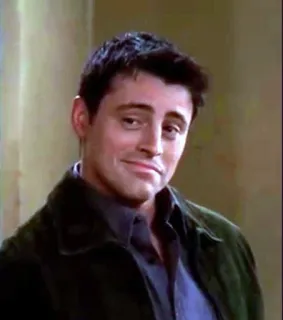 😌 Joey Tribbiani Friends hombre, televisión, actor, celebridad, sonrisa burlona whatsapp sticker
