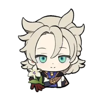🦪 Albedo Genshin Impact Albedo, Genshin Impact, Chibi, Anime, Videospiel telegram sticker
