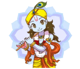 ❤️ Krishna Hinduísmo, Cultura indiana, Divindade, Flauta, Espiritual, Deus telegram sticker