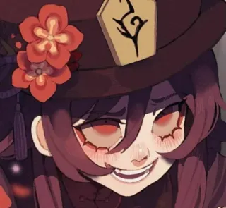 🌟 Hu Tao Genshin Impact Anime, Trò chơi điện tử, Nhân vật, Hu Tao, Genshin Impact whatsapp sticker