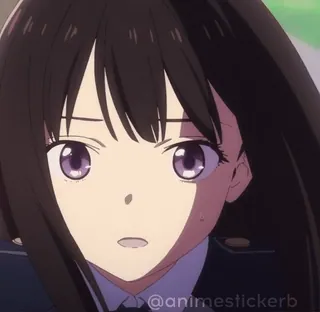 😰 animestickerb Anime, Dziewczyna, Animacja, Naklejka, Meme whatsapp sticker