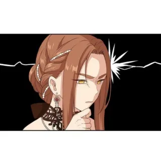 👾 femme, en colère, mécontent, pensif, illustration telegram sticker