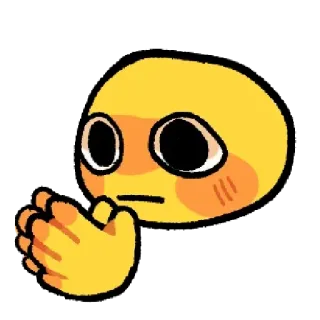 🙏 Emoji, Meme, Canggung, Lucu, Imut, Memerah, Reaksi telegram sticker
