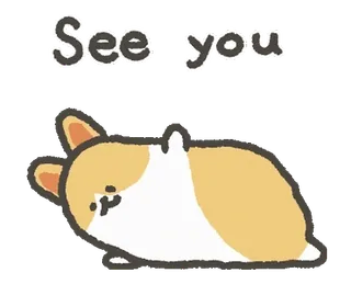 unmotivated dog corgi animation sticker @moe_sticker_bot whatsapp stickers