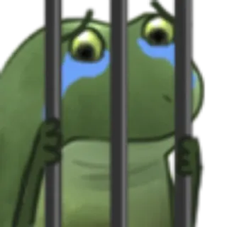 😂 カエル, 泣く, 悲しい, 動物, 漫画 telegram sticker