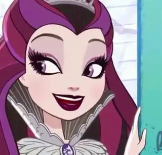 😃 Raven Queen Ever After High мультфильм, персонаж, девушка, принцесса, корона telegram sticker